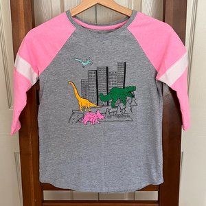 Cat & Jack baseball tee with dinosaurs